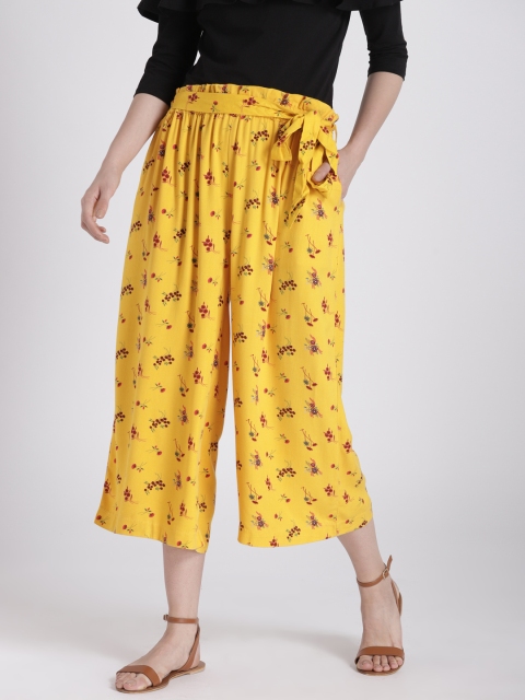 

Splash Women Yellow Regular Fit Printed Culottes