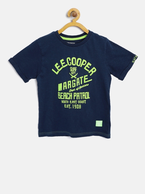 

Lee Cooper Boys Navy Printed Round Neck T-shirt, Navy blue
