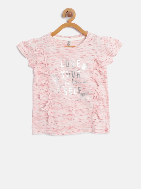 

Lee Cooper Girls Pink Printed Top