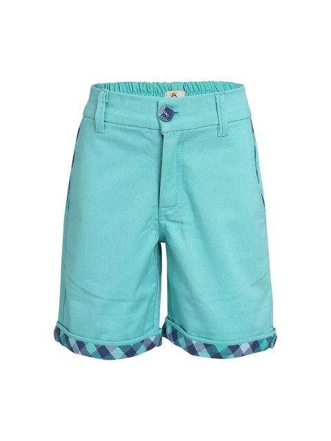 

A Little Fable Boys Green Solid Regular Fit Regular Shorts