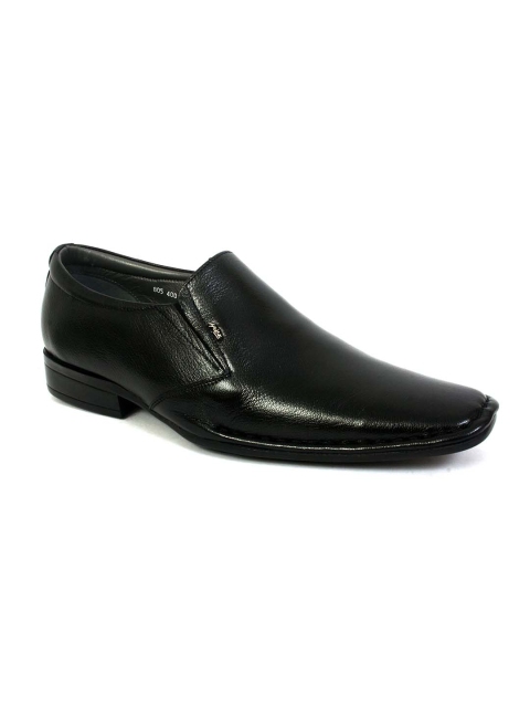 

Hitz Men Black Leather Formal Slip-On Shoes