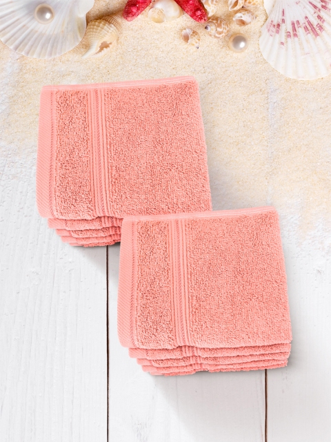 

Swiss Republic Set of 10 Peach Solid 630 GSM Cotton Face Towels