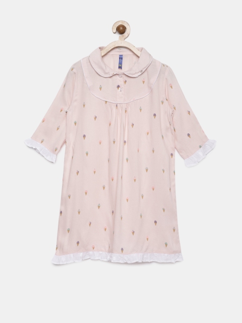 

YK Pink Printed Nightdress
