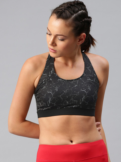 

HRX by Hrithik Roshan Black Solid Non-Wired Lightly Padded Active Sports Bra HRX-AW18-WK