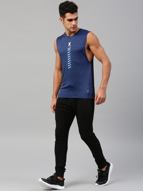 

HRX by Hrithik Roshan Men Navy Blue Rapid Dry Sleeveless Training T-shirt