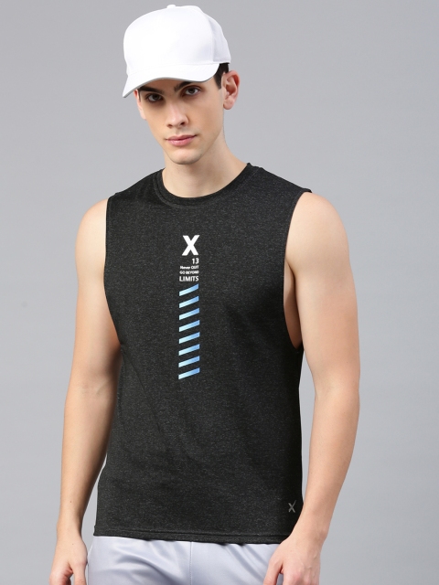 

HRX by Hrithik Roshan Men Black Printed Round Neck T-shirt