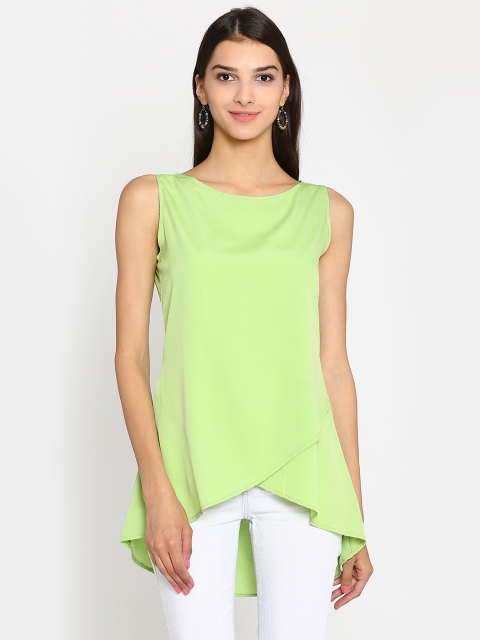 

Abhishti Women Lime Green Solid Top