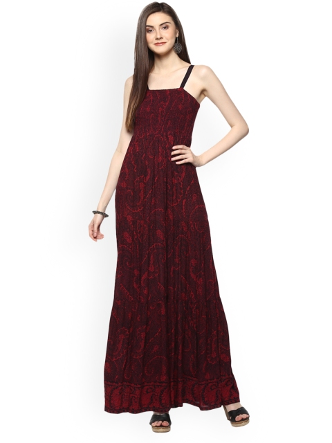 

Taurus Women Black Printed Maxi Dress