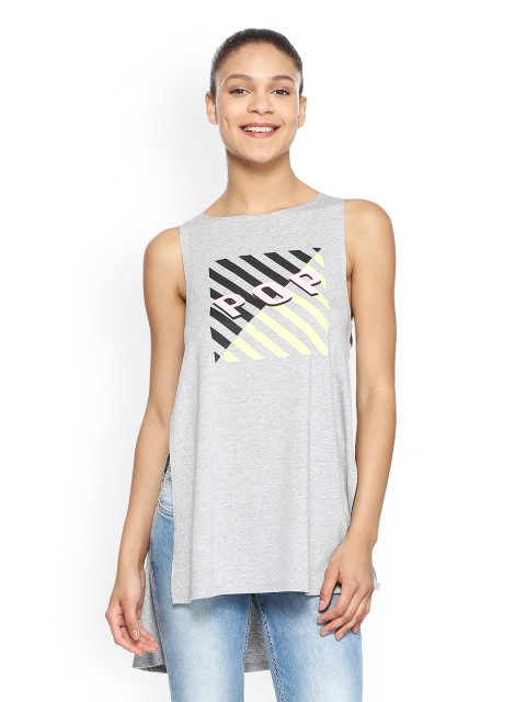 

People Women Grey Printed Top
