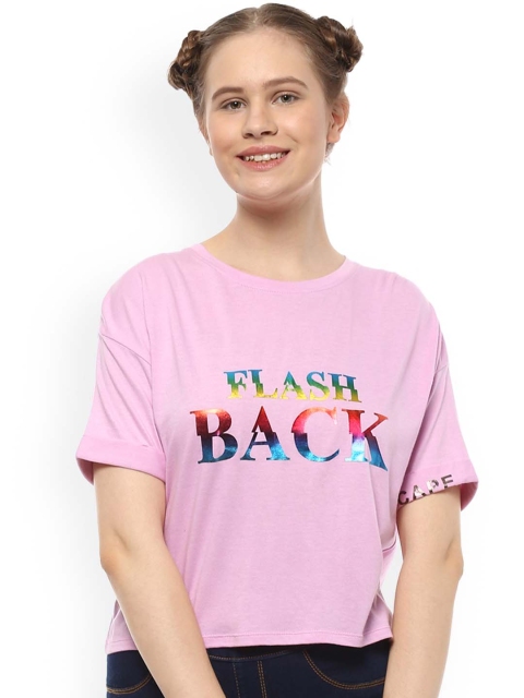 

People Women Pink Printed Top