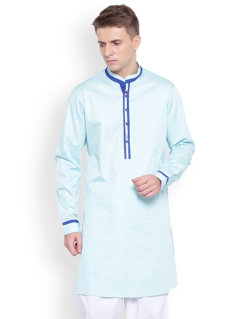 

See Designs Men Sea Green Solid A-Line Kurta