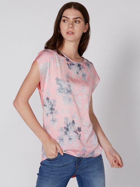

Punkster Boys Coral Printed Round Neck T-shirt