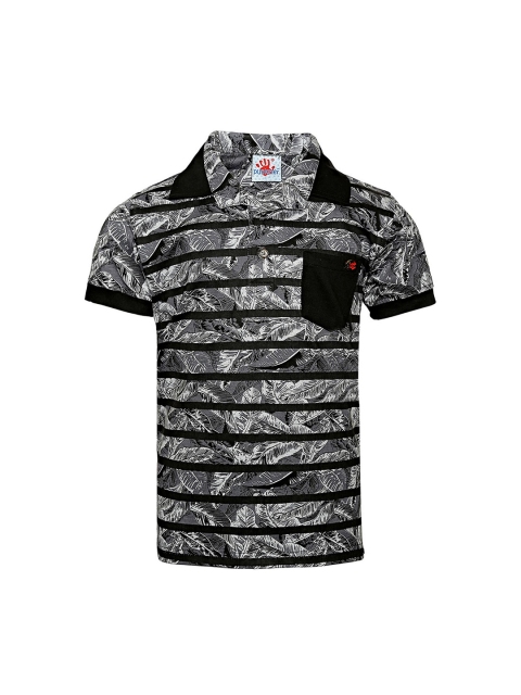 

Punkster Boys Black Printed Round Neck T-shirt