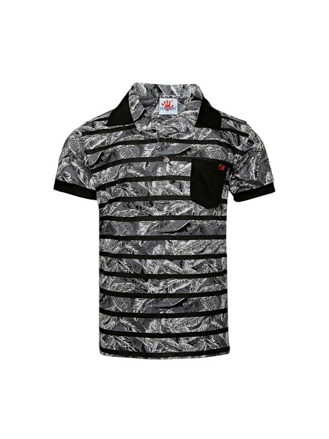 

Punkster Boys Black Printed Round Neck T-shirt