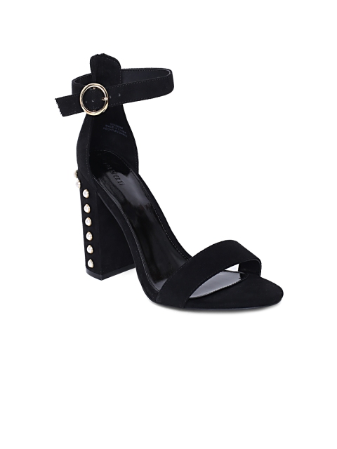 

FOREVER 21 Women Black Solid Sandals
