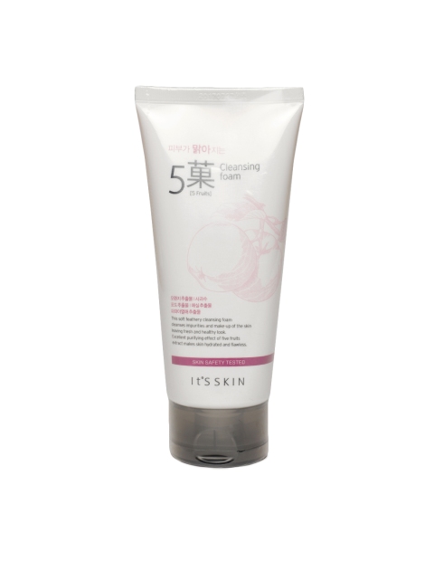 

It's Skin Unisex 5 Fruits Cleansing Foam 180 ml, White
