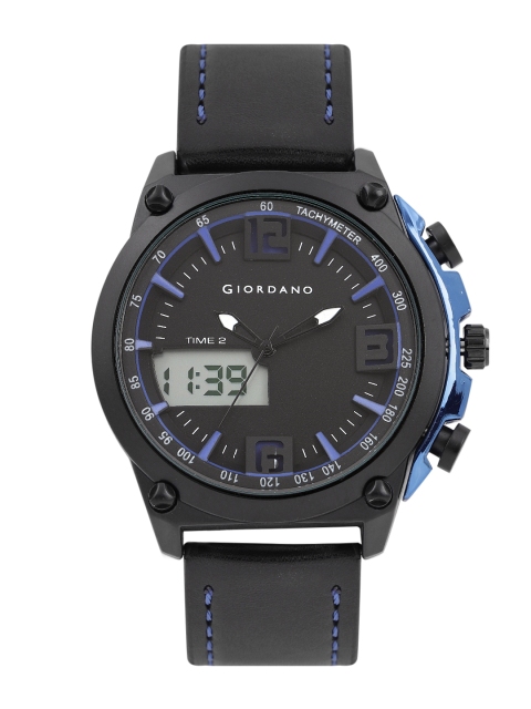 

GIORDANO Men Black Analogue and Digital Watch C1062-01