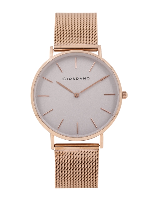 

GIORDANO Women Grey & Rose Gold Analogue Watch C1019-66