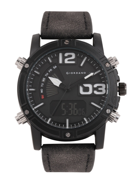 

GIORDANO Men Black Analogue and Digital Watch C1059-04
