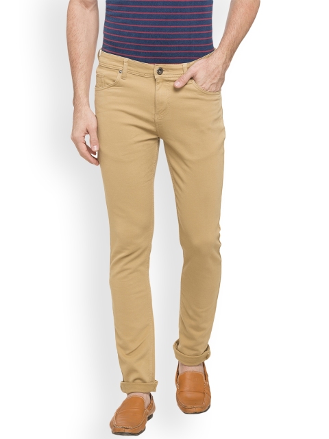 

Globus Men Khaki Slim Fit Solid Chinos