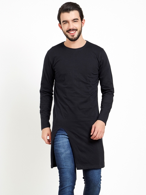 

Maniac Men Black Solid Round Neck T-shirt