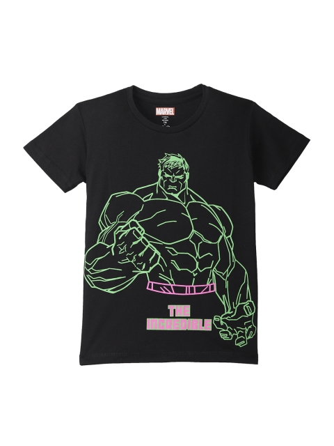 

Avengers featured Black Hulk Printed Tshirt for Boys