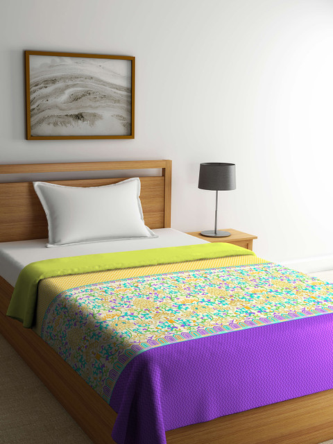 

Portico New York Purple & Green AC Room 120 GSM Single Bed Comforter