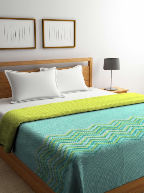 

Portico New York Green & Yellow AC Room 120 GSM Double Bed Comforter