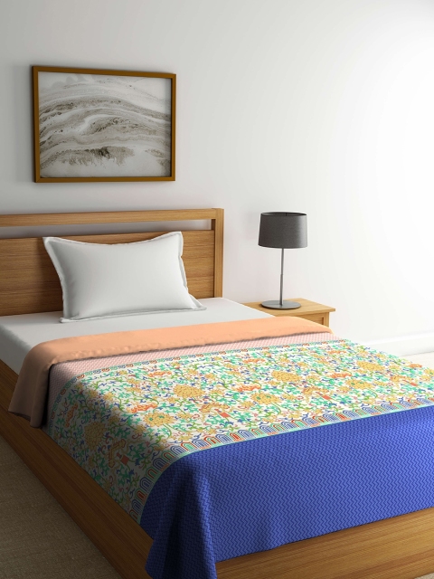 

Portico New York Blue & Green AC Room 120 GSM Single Bed Comforter