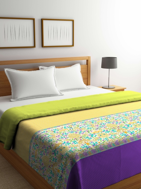 

Portico New York Purple & Green AC Room 120 GSM Double Bed Comforter