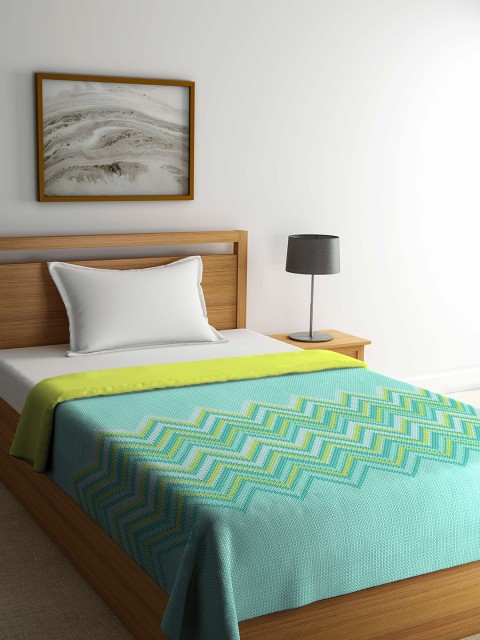 

Portico New York Green & Yellow AC Room 120 GSM Single Bed Comforter