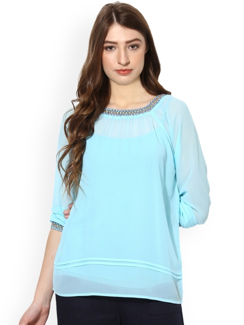 

Soie Women Blue Solid Top