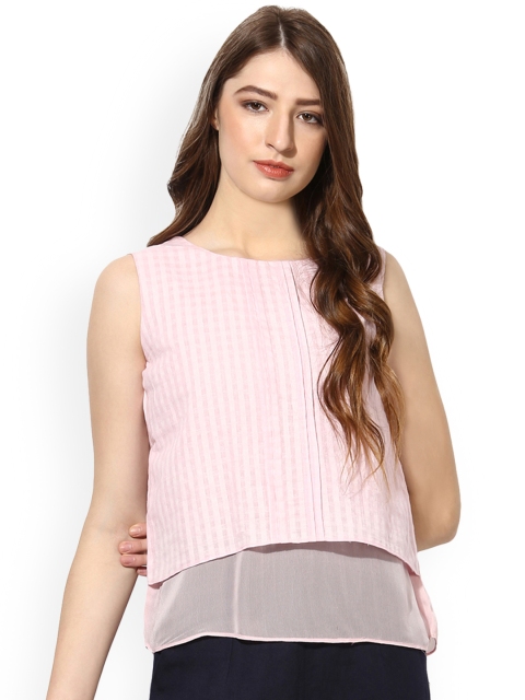 

Soie Women Pink Self Design Top