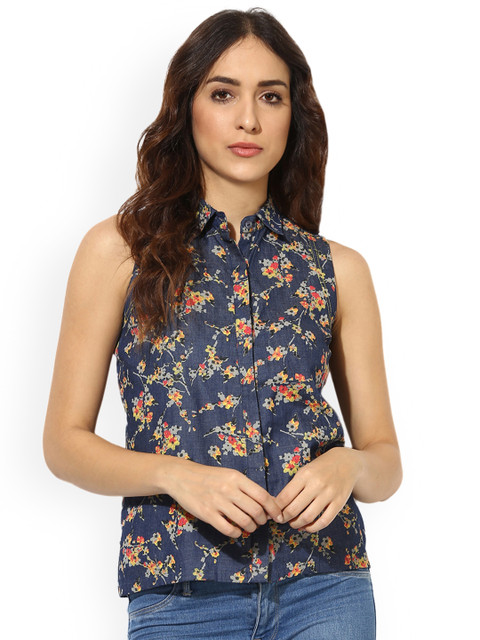 

Soie Women Blue Printed Top