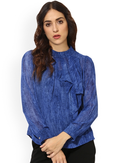 

Soie Women Blue Printed Top