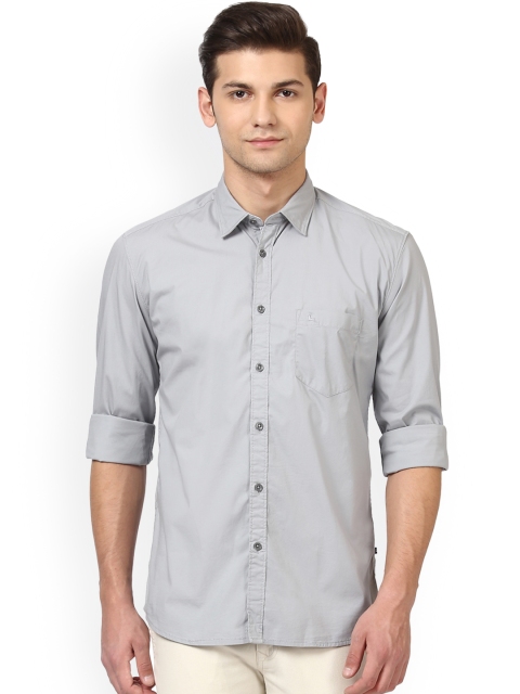 

Parx Men Grey Regular Fit Solid Casual Shirt