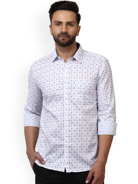 

Parx Men White Slim Fit Printed Casual Shirt