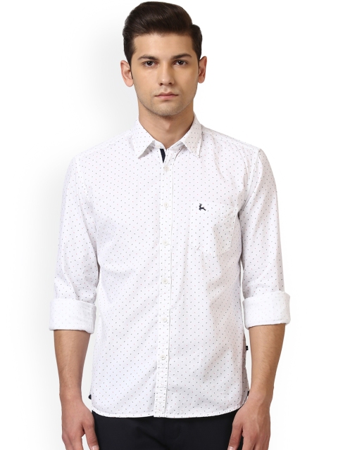

Parx Men White Slim Fit Printed Casual Shirt