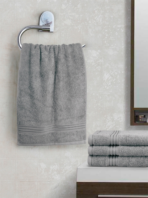 

swiss republic Grey Set Of 4 600 GSM Hand Towels