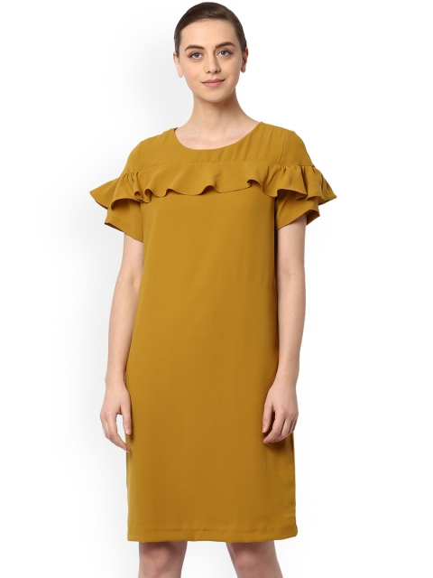

Van Heusen Woman Women Khaki Solid Sheath Dress