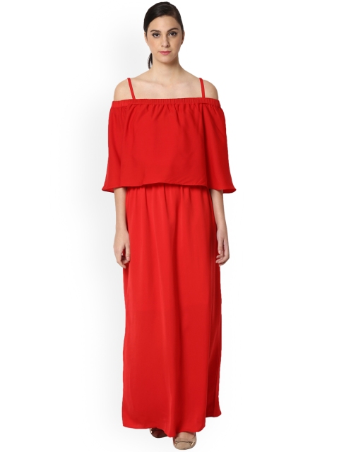 

Van Heusen Woman Women Red Solid Maxi Dress