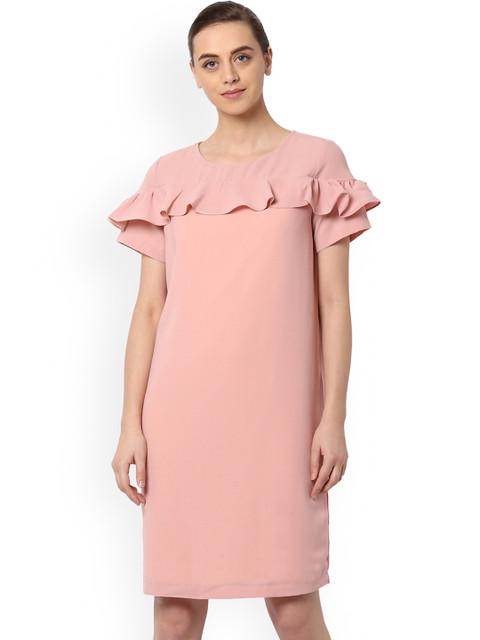 

Van Heusen Woman Women Pink Solid Sheath Dress