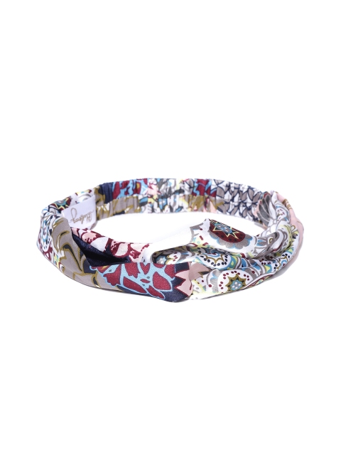 

Blueberry Women Multicoloured Printed Satin Hairband, Multi