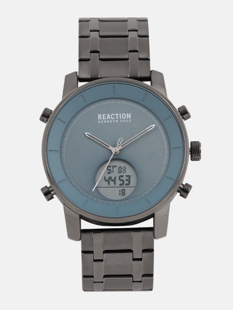 

REACTION KENNETH COLE Men Blue & Gunmetal-Toned Analogue and Digital Watch