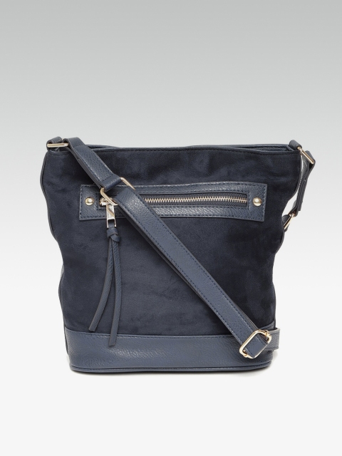 

DOROTHY PERKINS Navy Blue Solid Sling Bag