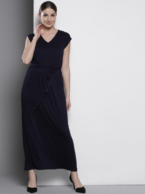 

DOROTHY PERKINS Women Navy Blue Solid Maxi Dress