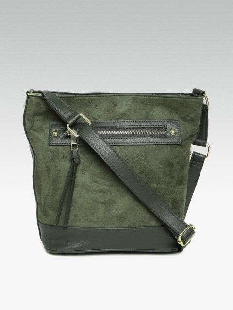 

DOROTHY PERKINS Olive Green Solid Sling Bag