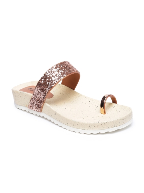 

Monrow Women Nude-Coloured Solid Synthetic One Toe Flats