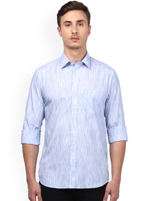 

ColorPlus Men Blue Tailored Fit Printed Casual Shirt