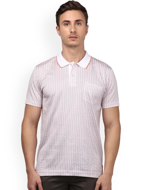 

ColorPlus Men Off-White Printed Polo Collar T-shirt